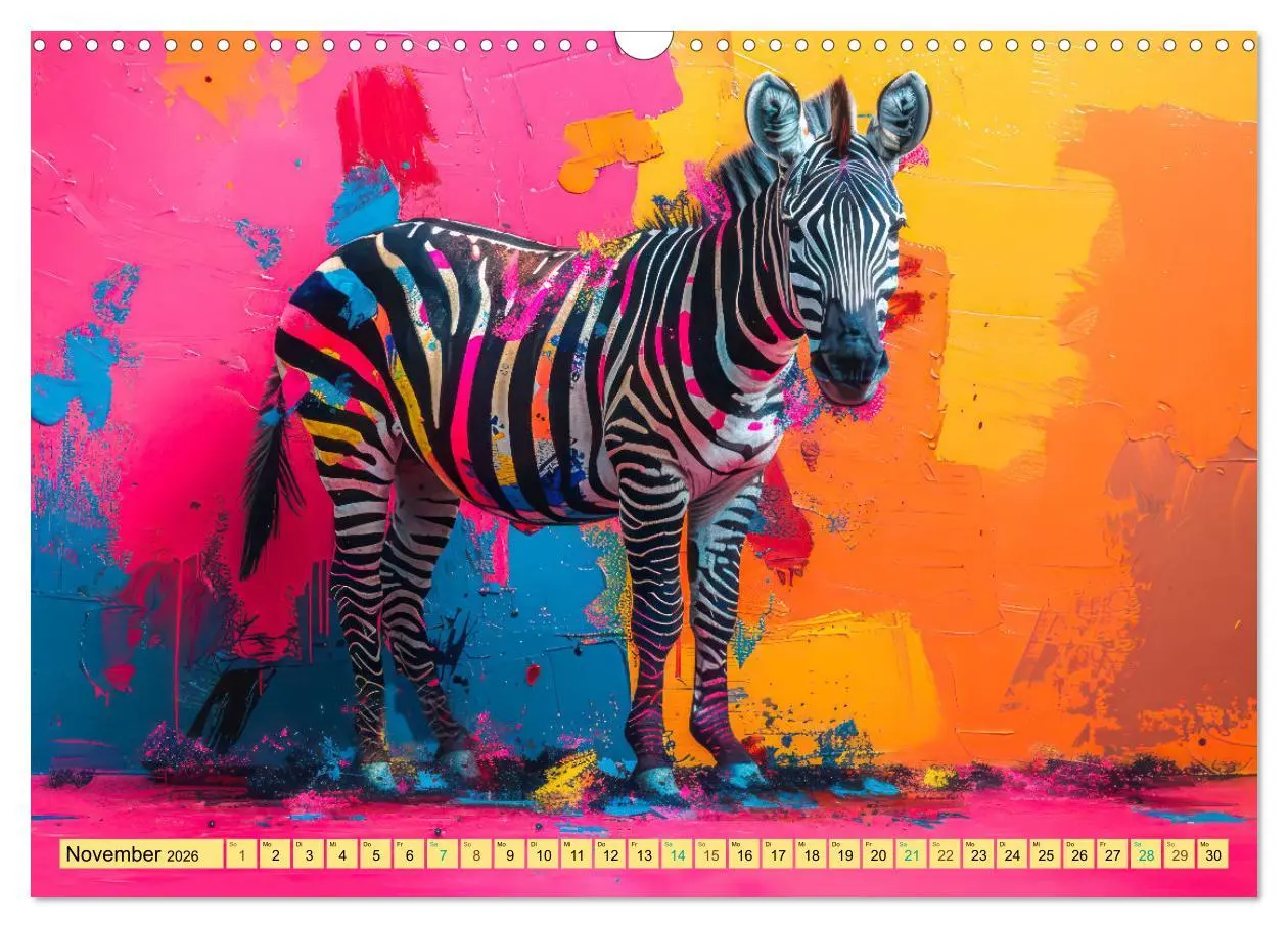 Bild: 9783457395684 | Tiere im Pop Art Kleid (Wandkalender 2026 DIN A3 quer), CALVENDO...