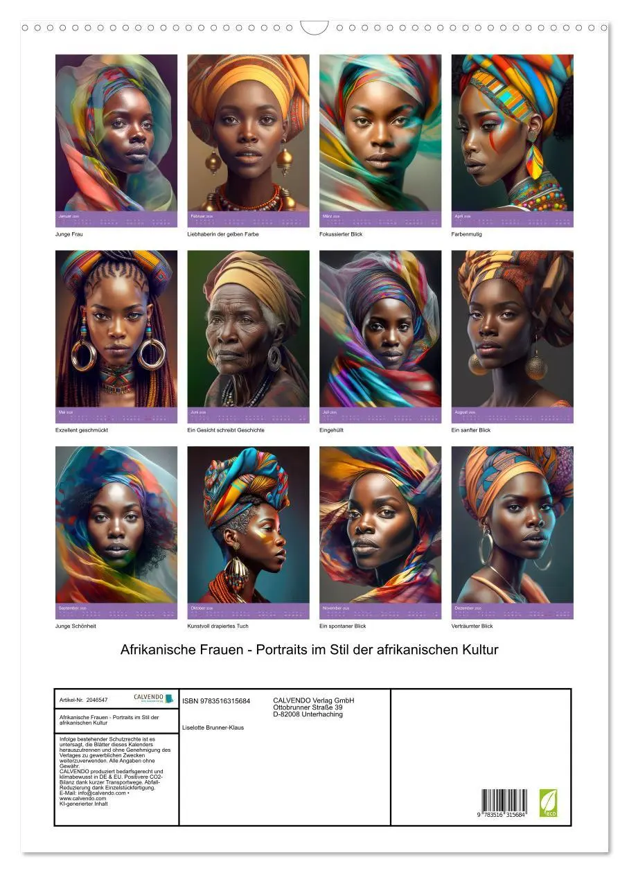 Bild: 9783516315684 | Afrikanische Frauen - Portraits im Stil der afrikanischen Kultur...