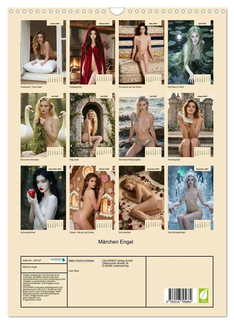 Bild: 9783516795684 | Märchen Engel (Wandkalender 2027 DIN A3 hoch), CALVENDO Monatskalender