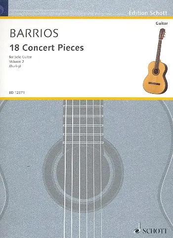 Cover: 9790220115684 | Concert Pieces(18) 2 Git. | Augustin Barrios Mangore | Buch | 1993