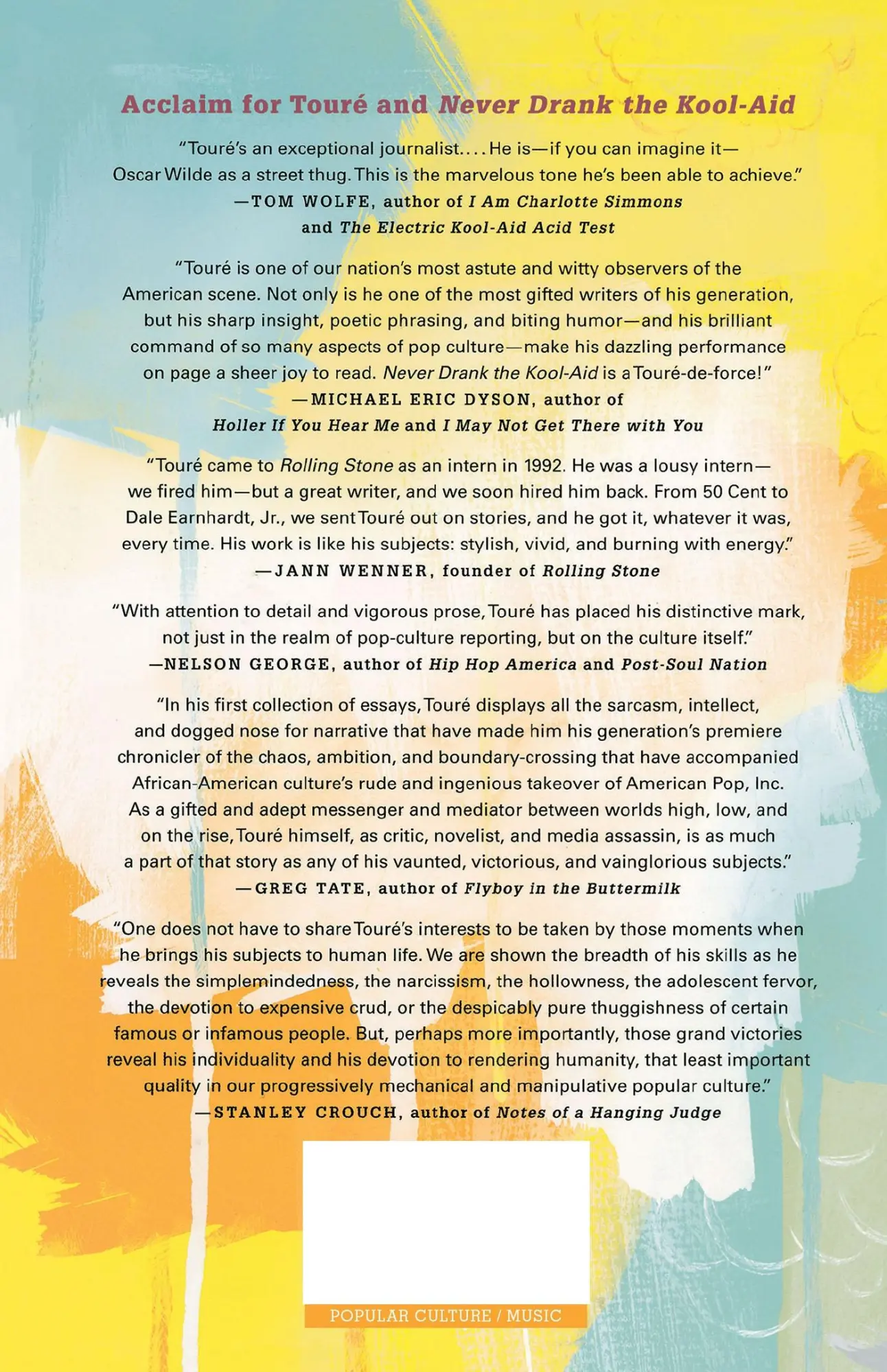 Rückseite: 9780312425784 | Never Drank the Kool-Aid | Essays | Toure | Taschenbuch | Englisch