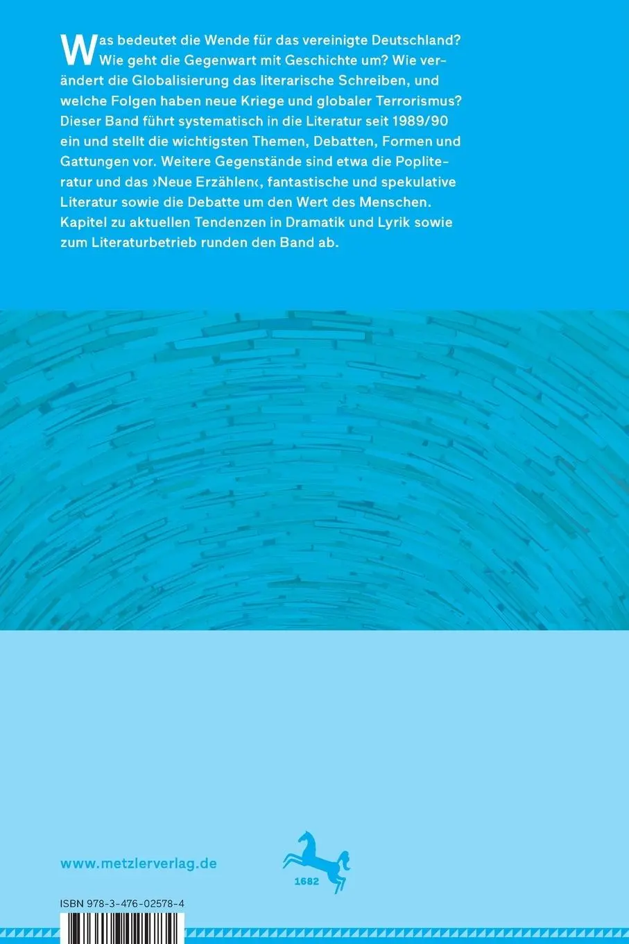 Rückseite: 9783476025784 | Gegenwartsliteratur | Eine Einführung | Leonhard Herrmann (u. a.) | vi
