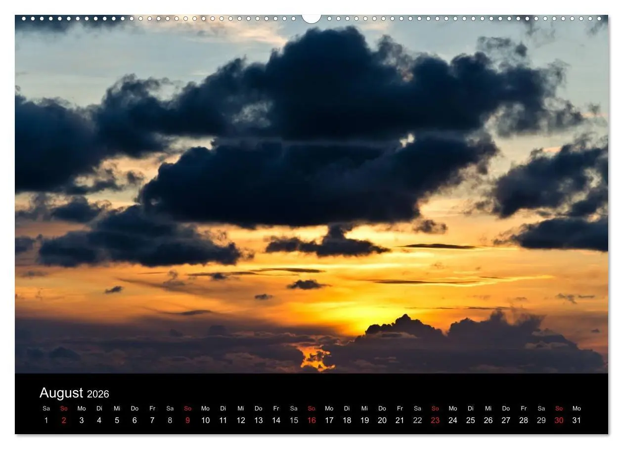 Bild: 9783516095784 | Wolkenmalerei (Wandkalender 2026 DIN A2 quer), CALVENDO Monatskalender