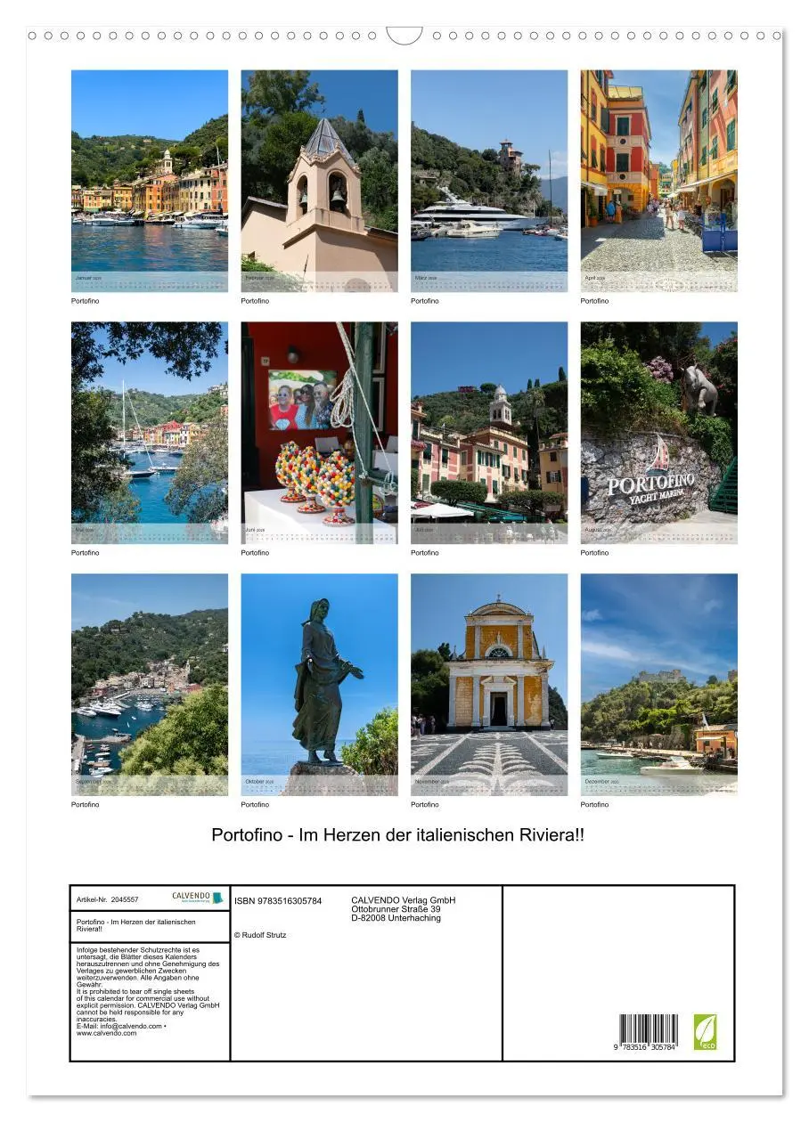 Bild: 9783516305784 | Portofino - Im Herzen der italienischen Riviera!! (Wandkalender...