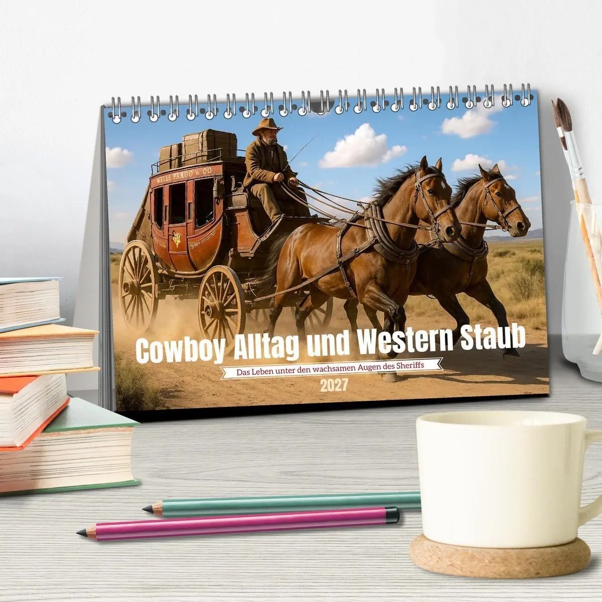 Bild: 9783516925784 | Cowboy Alltag und Western Staub (Tischkalender 2027 DIN A5 quer),...
