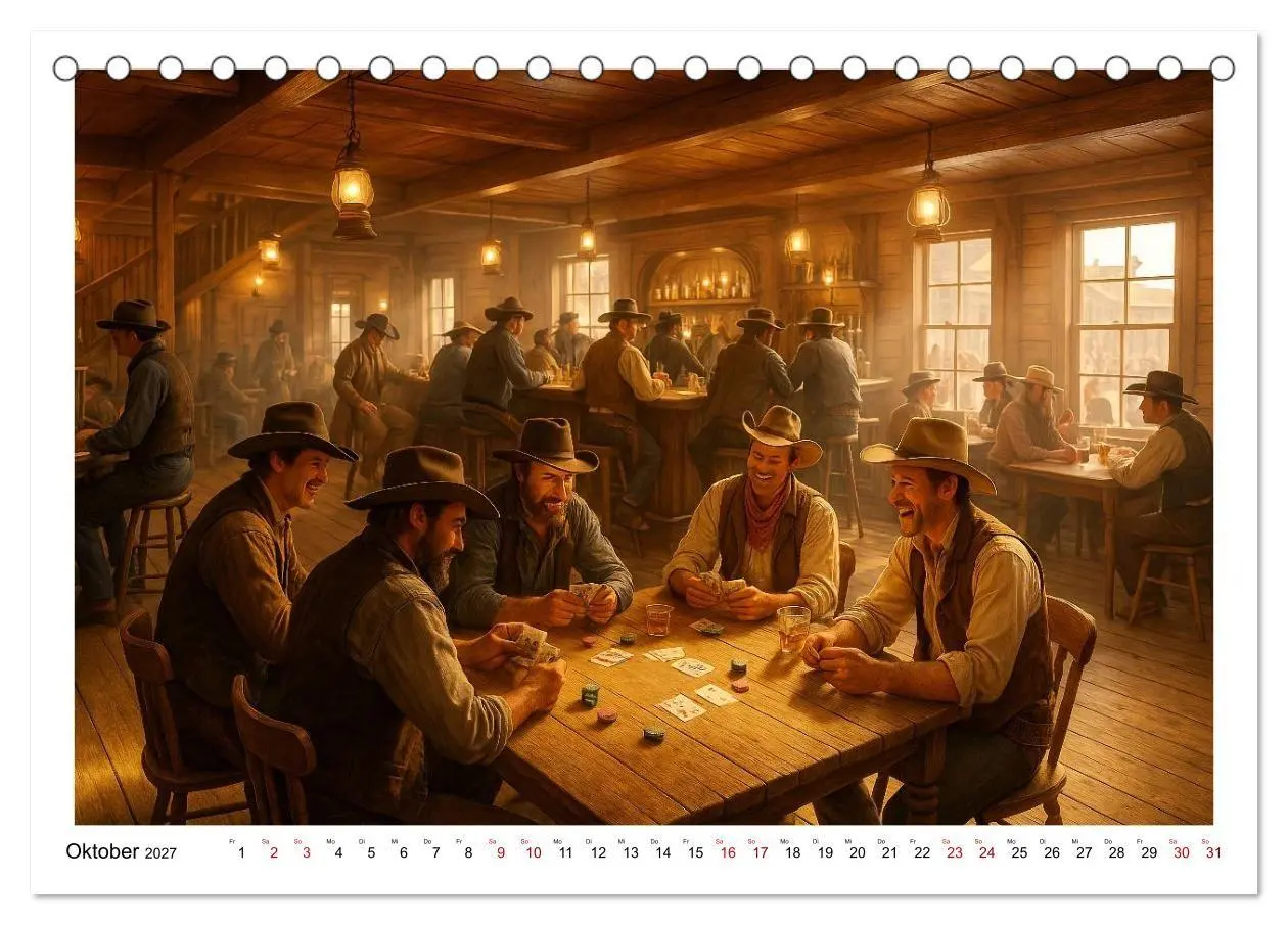 Bild: 9783516925784 | Cowboy Alltag und Western Staub (Tischkalender 2027 DIN A5 quer),...