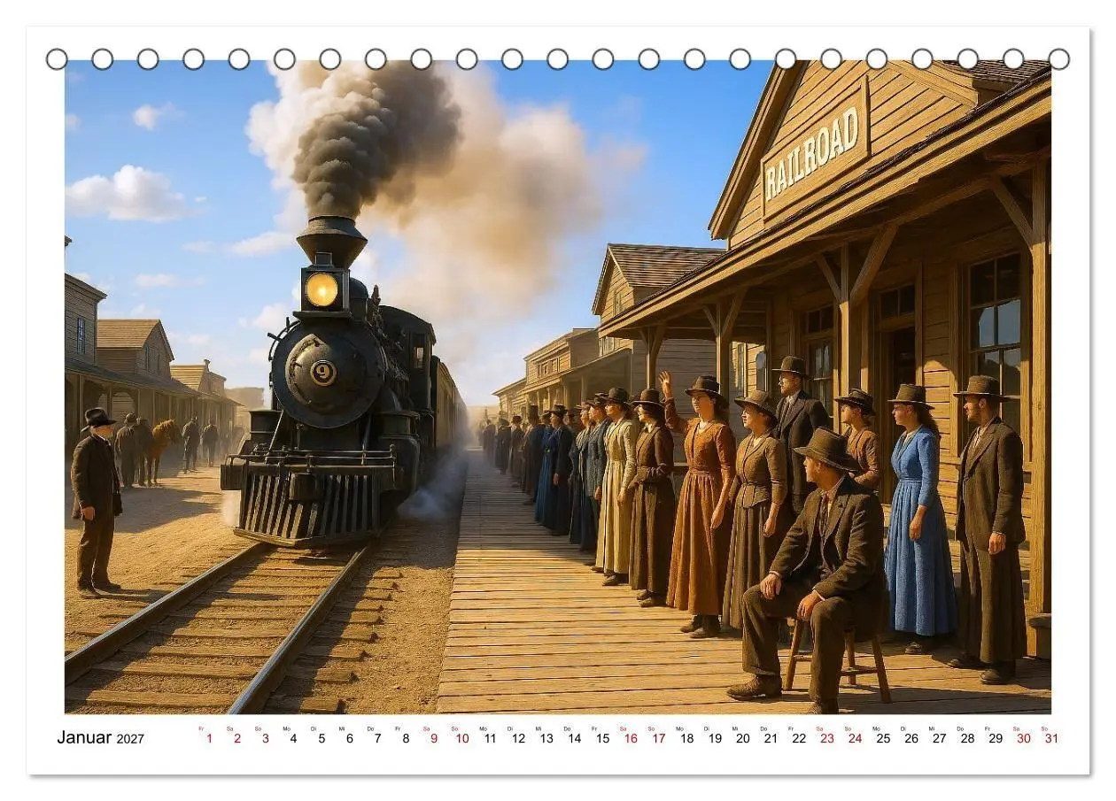 Bild: 9783516925784 | Cowboy Alltag und Western Staub (Tischkalender 2027 DIN A5 quer),...