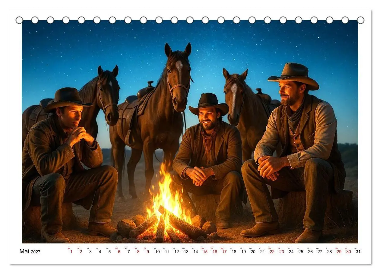 Bild: 9783516925784 | Cowboy Alltag und Western Staub (Tischkalender 2027 DIN A5 quer),...