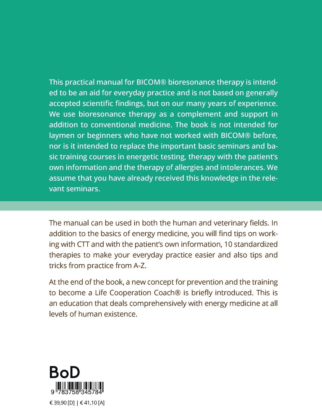 Rückseite: 9783758345784 | The Handbook for BICOM® Bioresonance Therapy | Sabine Rauch (u. a.)