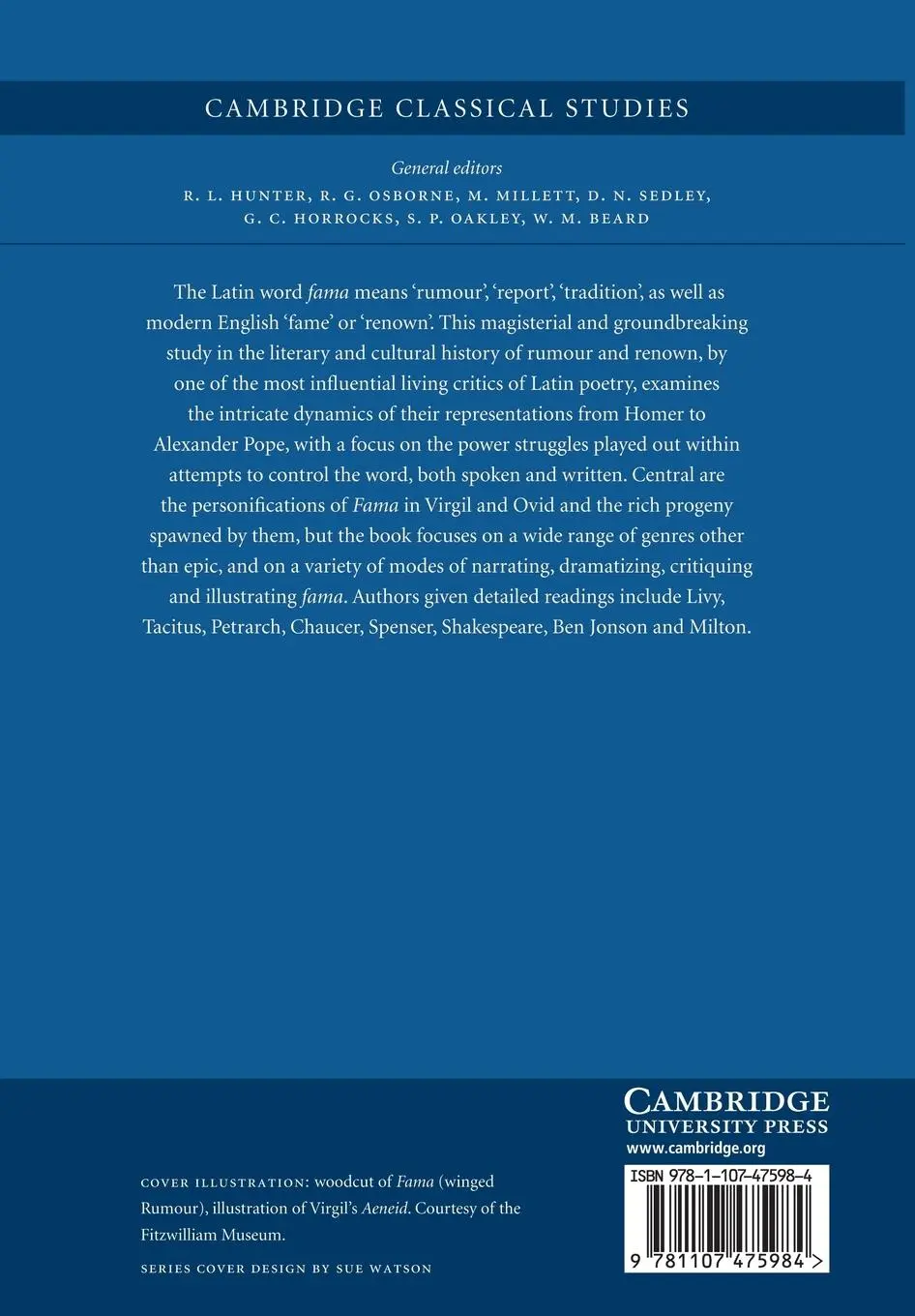 Rückseite: 9781107475984 | Rumour and Renown | Representations of Fama in Western Literature