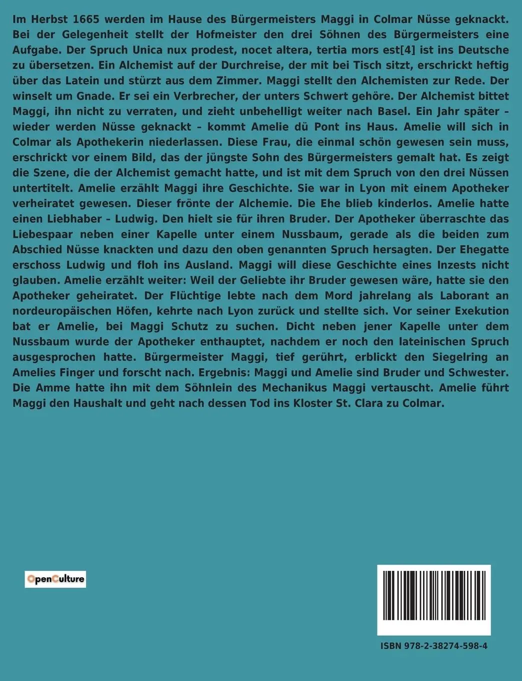 Rückseite: 9782382745984 | Die drei Nüsse | Clemens Brentano | Taschenbuch | 24 S. | Deutsch