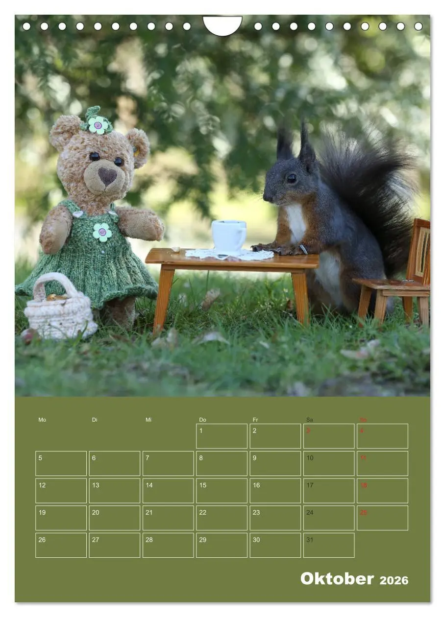 Bild: 9783516385984 | Eichhörnchen - Abenteuer mit Freund Teddy (Wandkalender 2026 DIN A4...