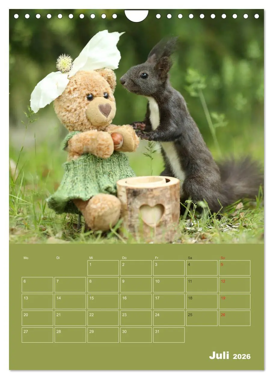 Bild: 9783516385984 | Eichhörnchen - Abenteuer mit Freund Teddy (Wandkalender 2026 DIN A4...