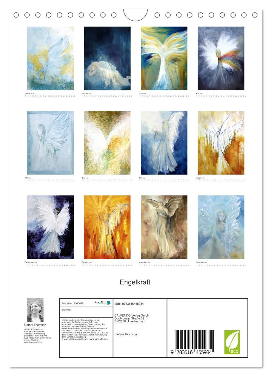 Bild: 9783516455984 | Engelkraft (Wandkalender 2026 DIN A4 hoch), CALVENDO Monatskalender