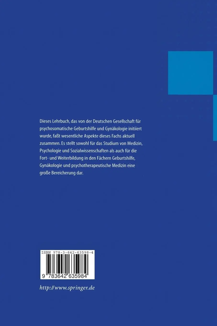 Rückseite: 9783642635984 | Psychosomatische Geburtshilfe und Gynäkologie | Stauber (u. a.) | Buch