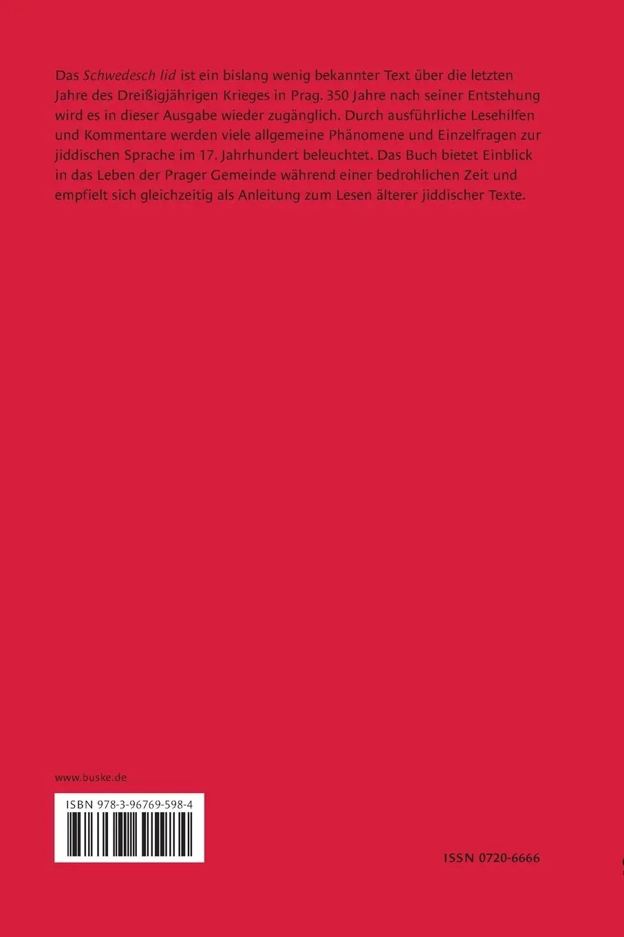 Rückseite: 9783967695984 | Jidische Schtudies 8: Das Schwedesch lid | Simon Neuberg | Taschenbuch