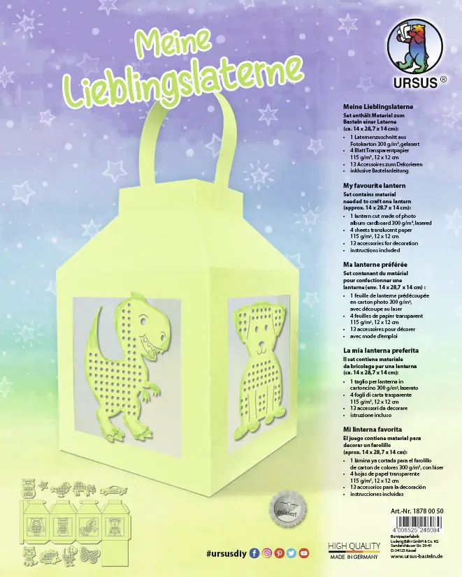 URSUS Meine Lieblingslaterne, apfelgrün
