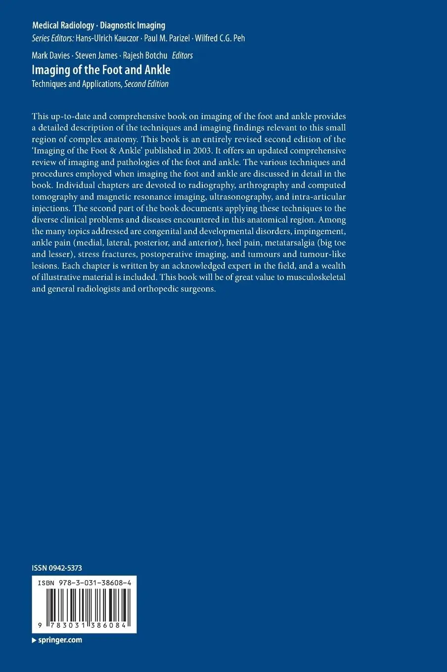 Rückseite: 9783031386084 | Imaging of the Foot and Ankle | Techniques and Applications | Buch