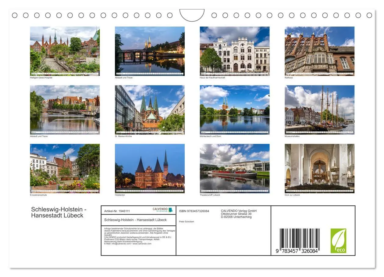 Bild: 9783457326084 | Schleswig-Holstein - Hansestadt Lübeck (Wandkalender 2026 DIN A4...