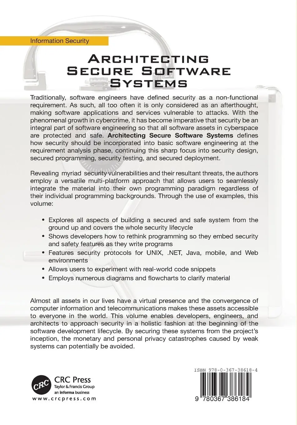 Rückseite: 9780367386184 | Architecting Secure Software Systems | Asoke K. Talukder (u. a.)