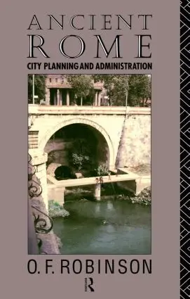 Cover: 9780415106184 | Ancient Rome | City Planning and Administration | O. F. Robinson