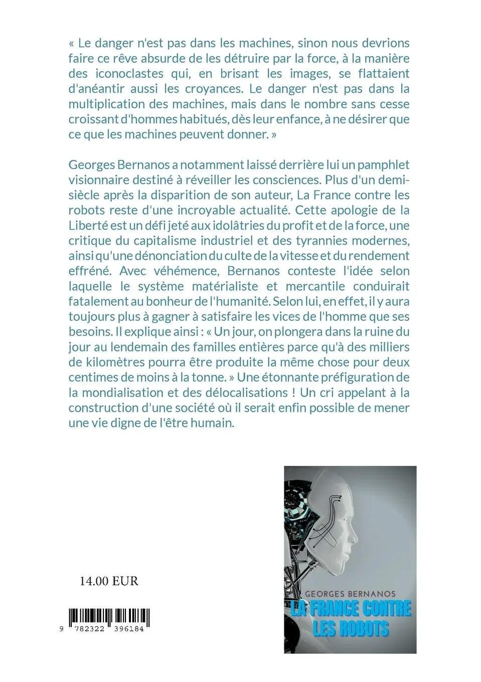 Rückseite: 9782322396184 | La France contre les robots | Georges Bernanos | Taschenbuch | 2019