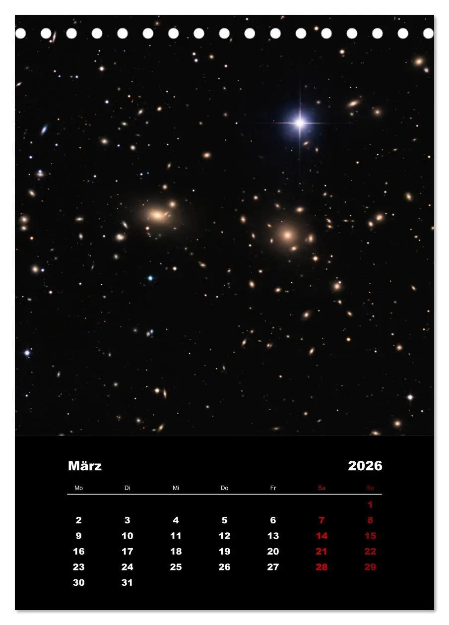 Bild: 9783516406184 | Das Universum (Tischkalender 2026 DIN A5 hoch), CALVENDO...