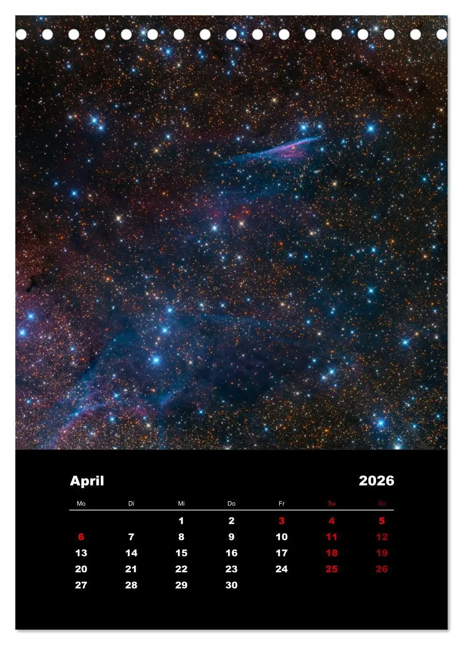 Bild: 9783516406184 | Das Universum (Tischkalender 2026 DIN A5 hoch), CALVENDO...
