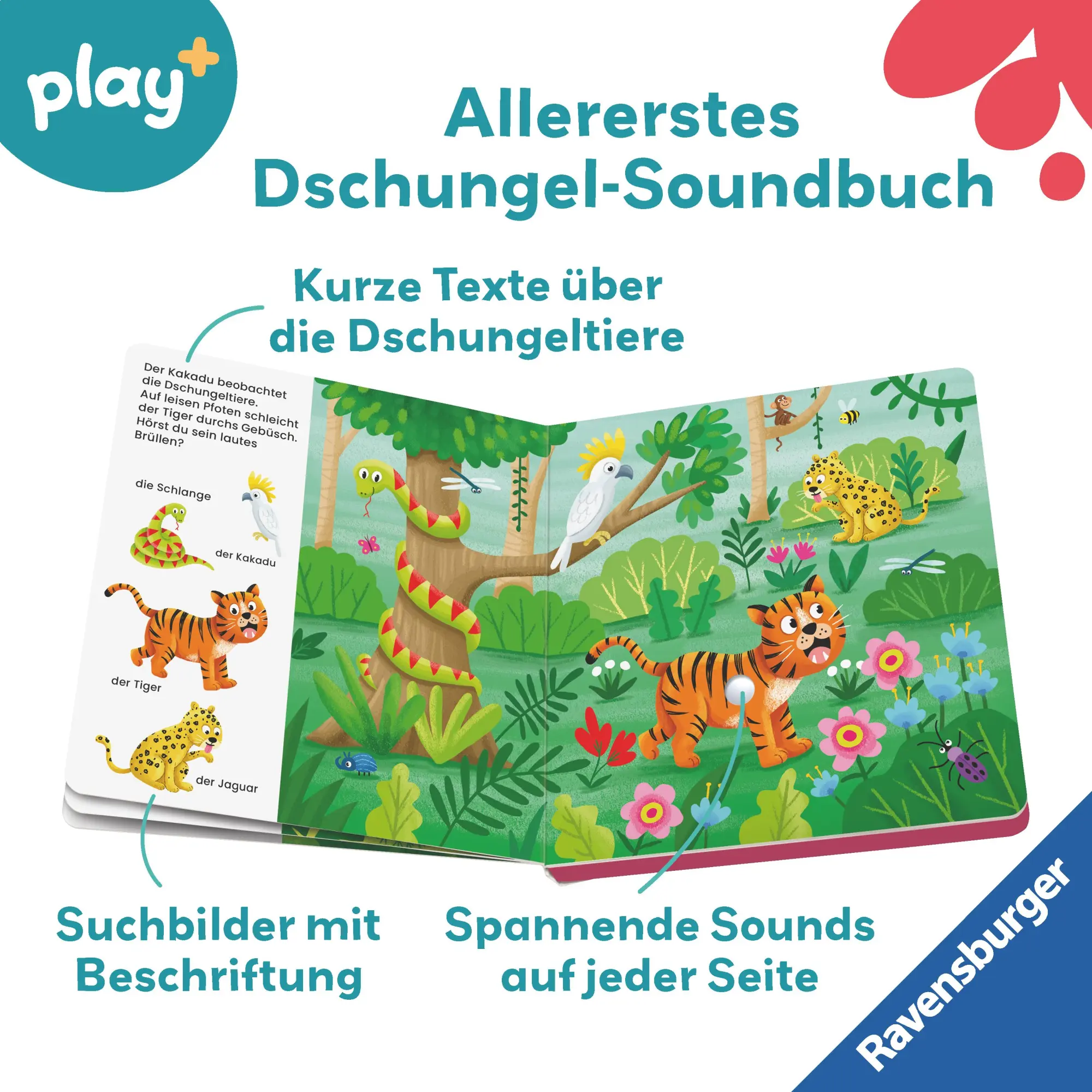 Bild: 9783473456284 | Play+ Mein allererstes Soundbuch Im Dschungel - ab 12 Monate | Höck