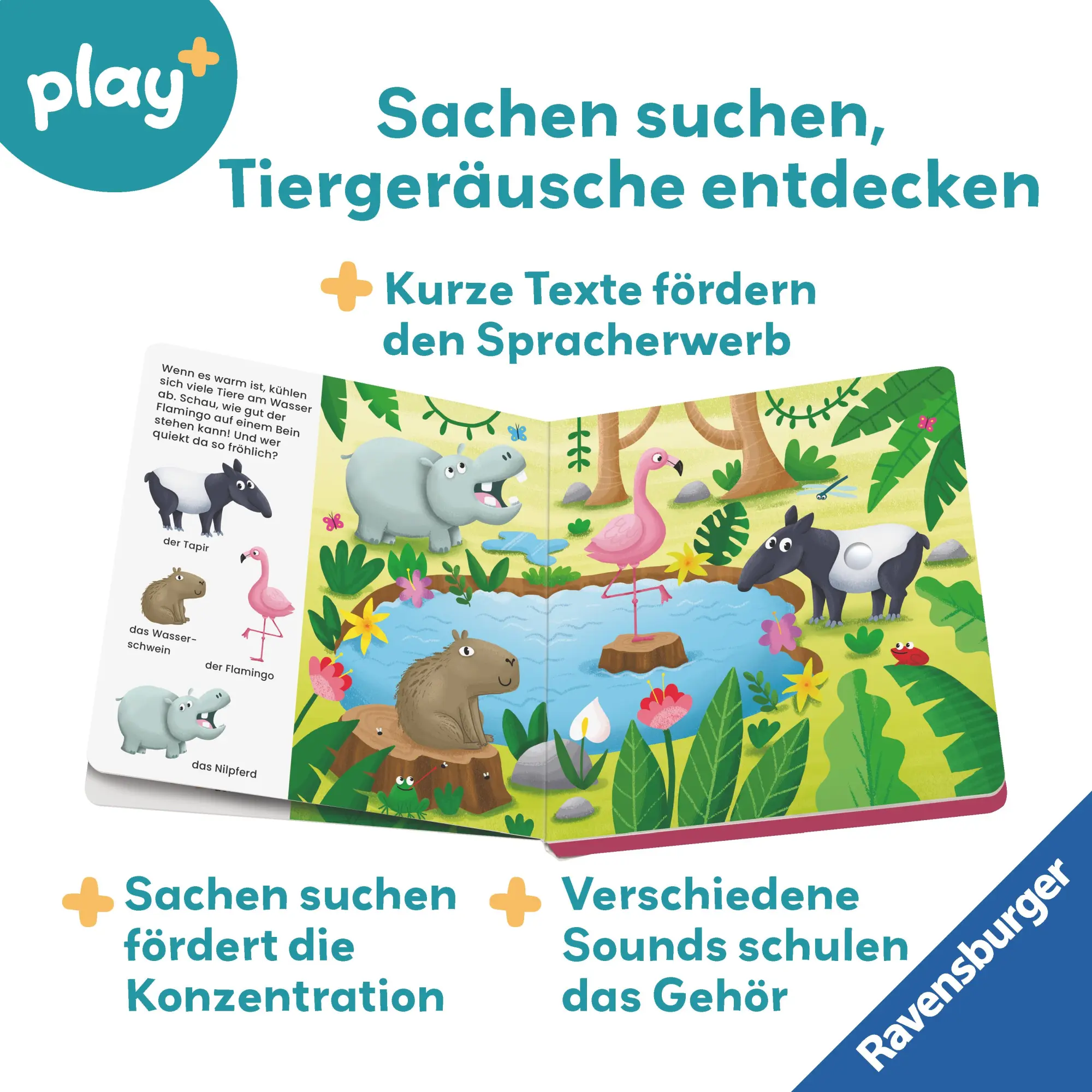 Bild: 9783473456284 | Play+ Mein allererstes Soundbuch Im Dschungel - ab 12 Monate | Höck