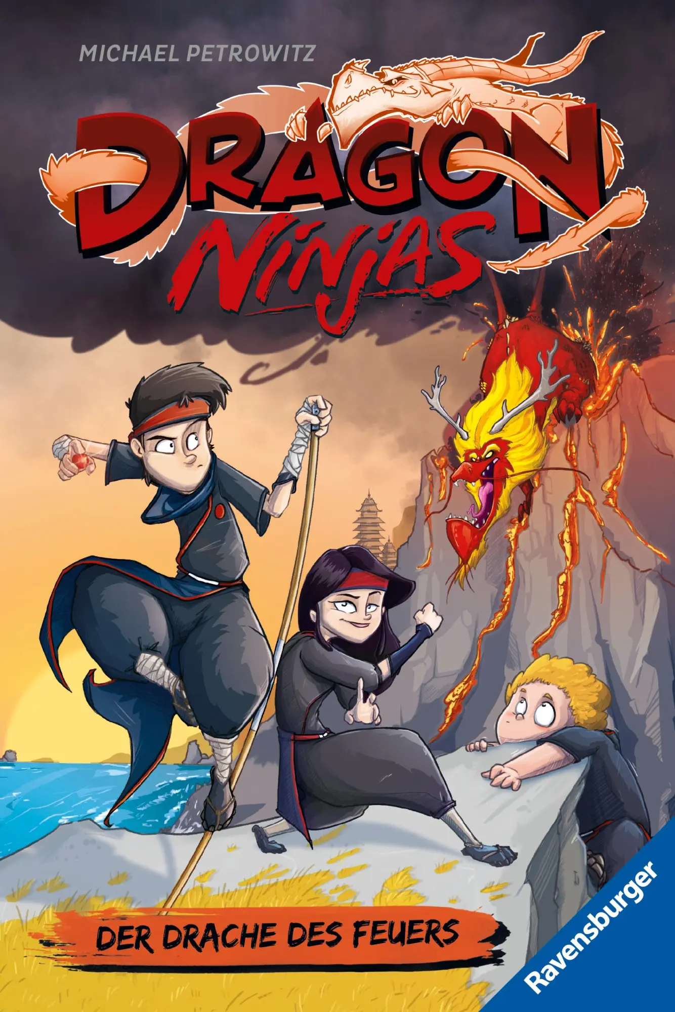 Cover: 9783473526284 | Dragon Ninjas, Band 2 - Der Drache des Feuers | Michael Petrowitz