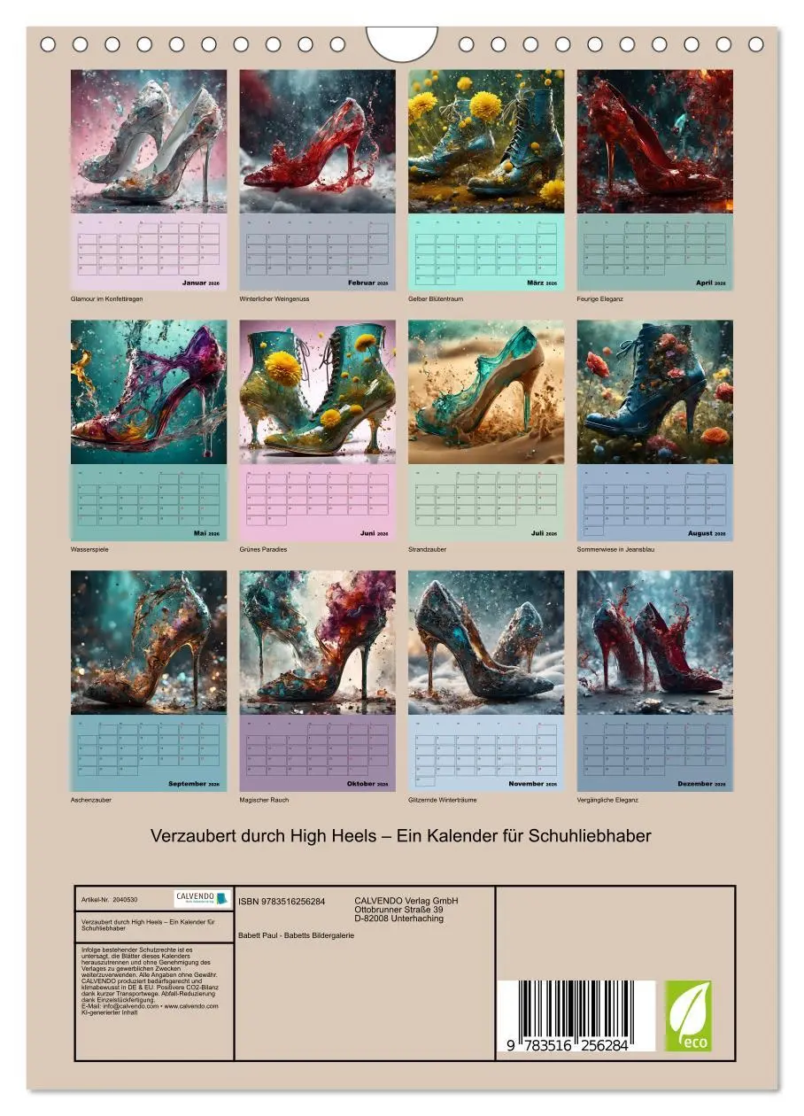Bild: 9783516256284 | Verzaubert durch High Heels - Ein Kalender für Schuhliebhaber...