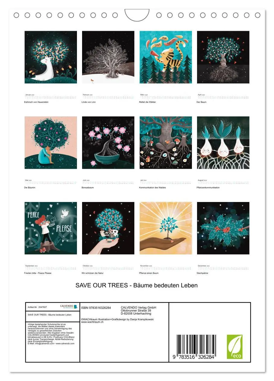 Bild: 9783516326284 | SAVE OUR TREES - Bäume bedeuten Leben (Wandkalender 2026 DIN A4...