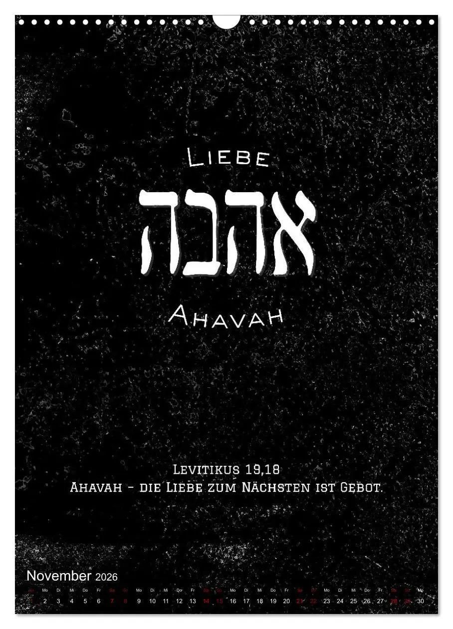 Bild: 9783516706284 | Hebräische Lettern - Worte voller Licht und Weisheit (Wandkalender...