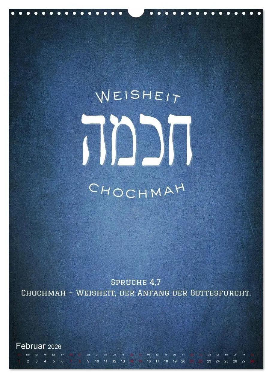 Bild: 9783516706284 | Hebräische Lettern - Worte voller Licht und Weisheit (Wandkalender...
