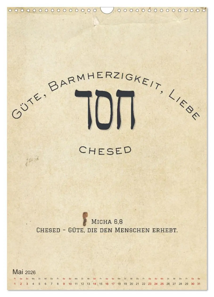 Bild: 9783516706284 | Hebräische Lettern - Worte voller Licht und Weisheit (Wandkalender...