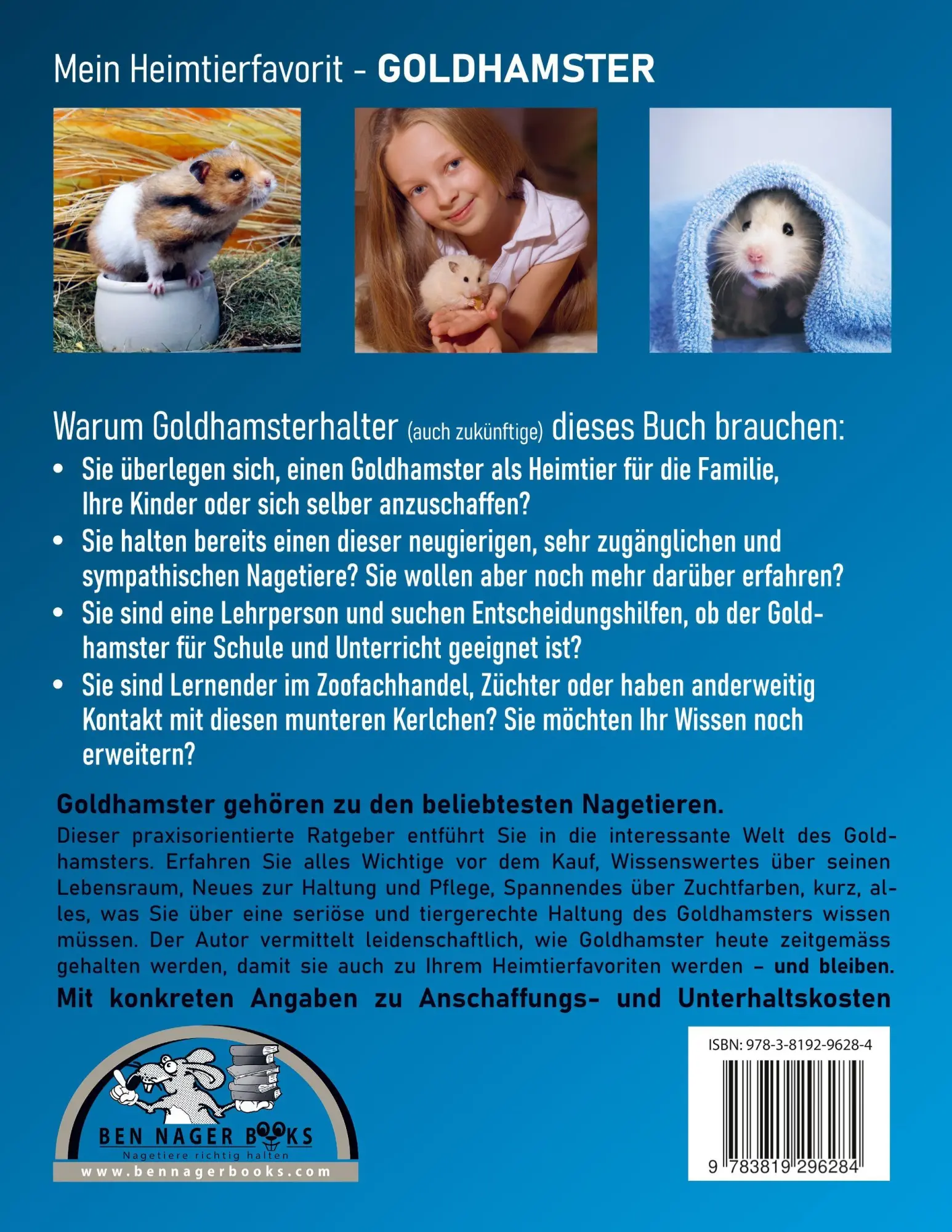 Rückseite: 9783819296284 | Goldhamster | Ein tiergerechtes Zuhause für Ihren Goldhamster | Nager