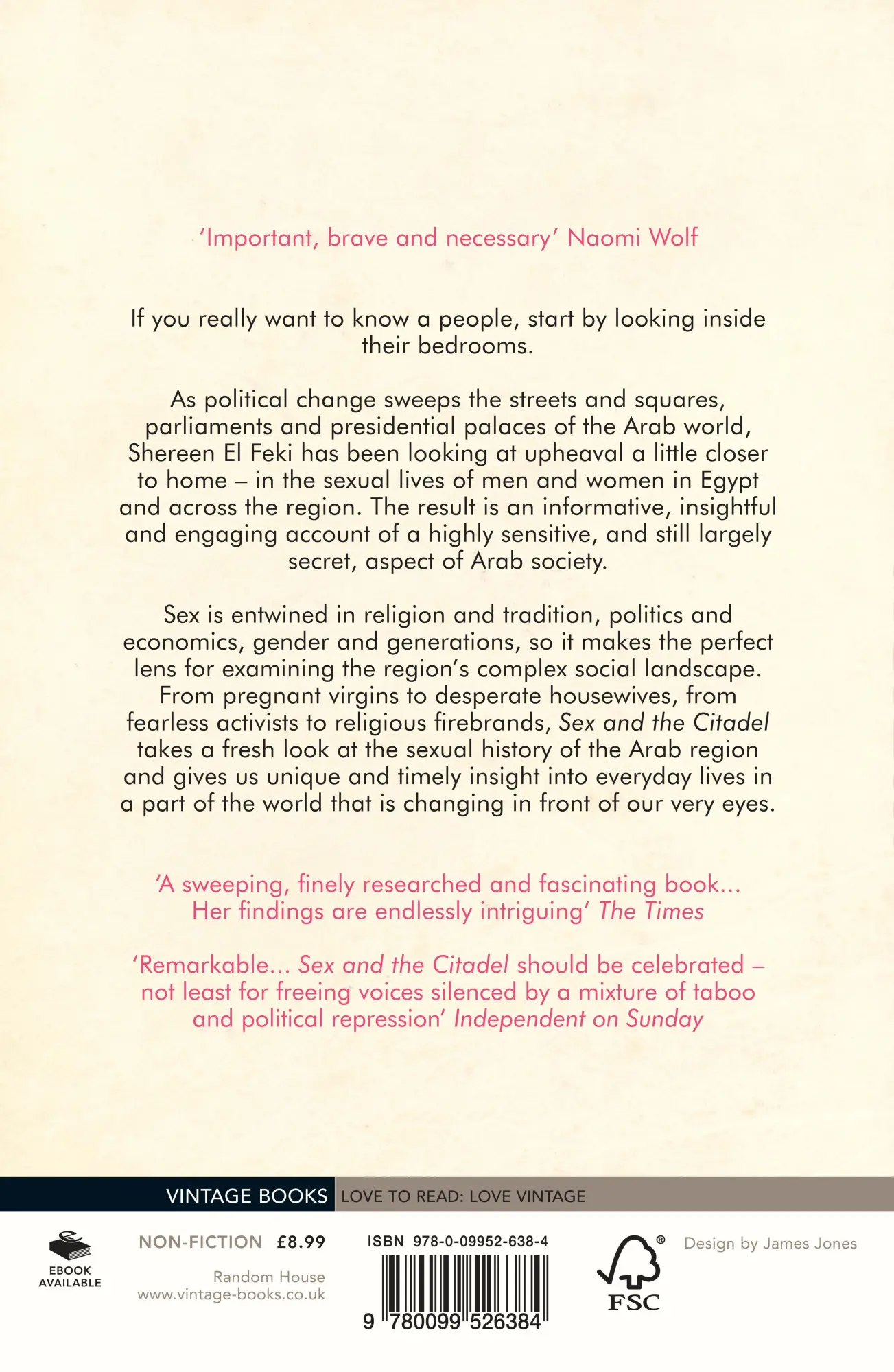 Rückseite: 9780099526384 | Sex and the Citadel | Intimate Life in a Changing Arab World | Feki