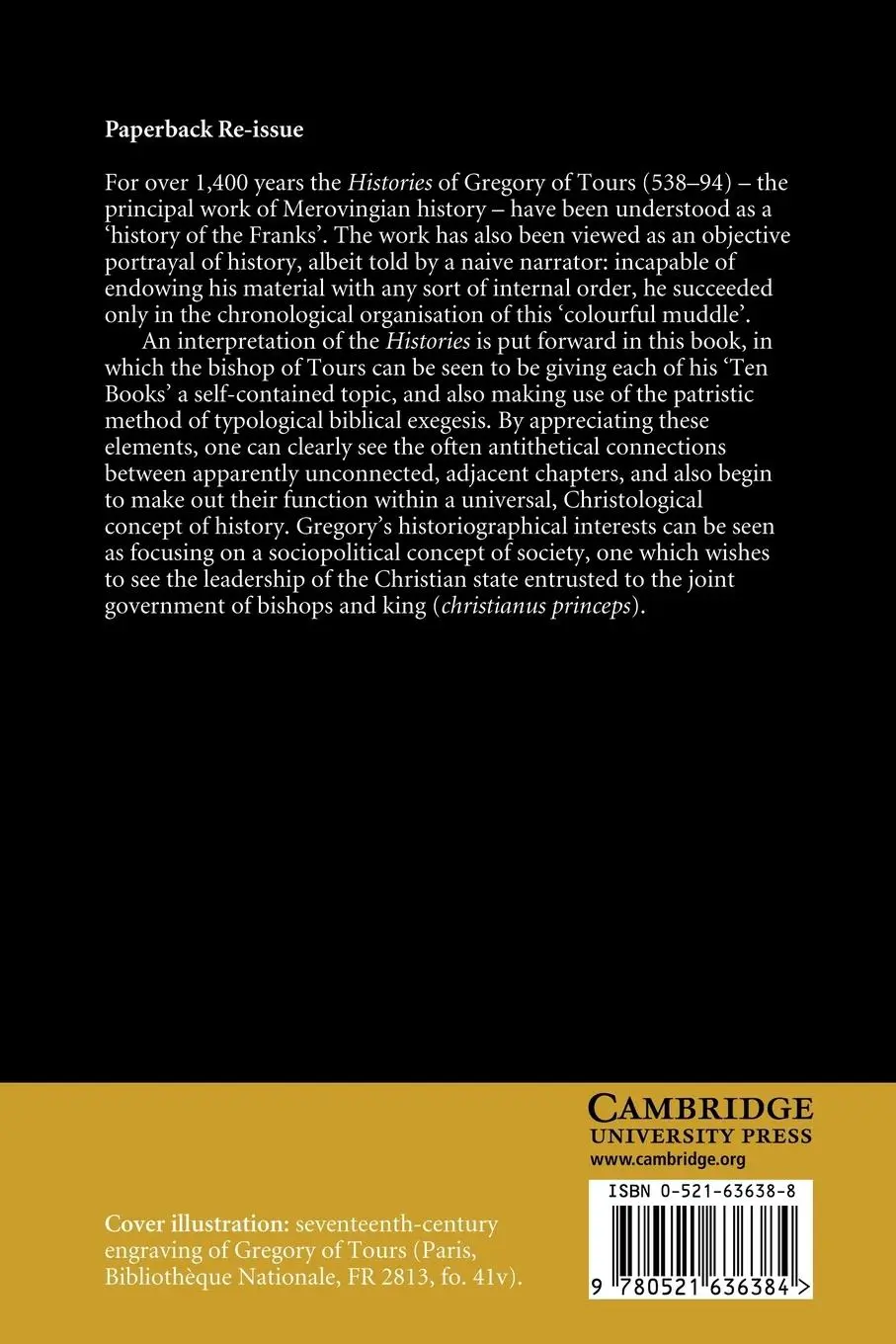 Rückseite: 9780521636384 | Gregory of Tours | History and Society in the Sixth Century | Buch