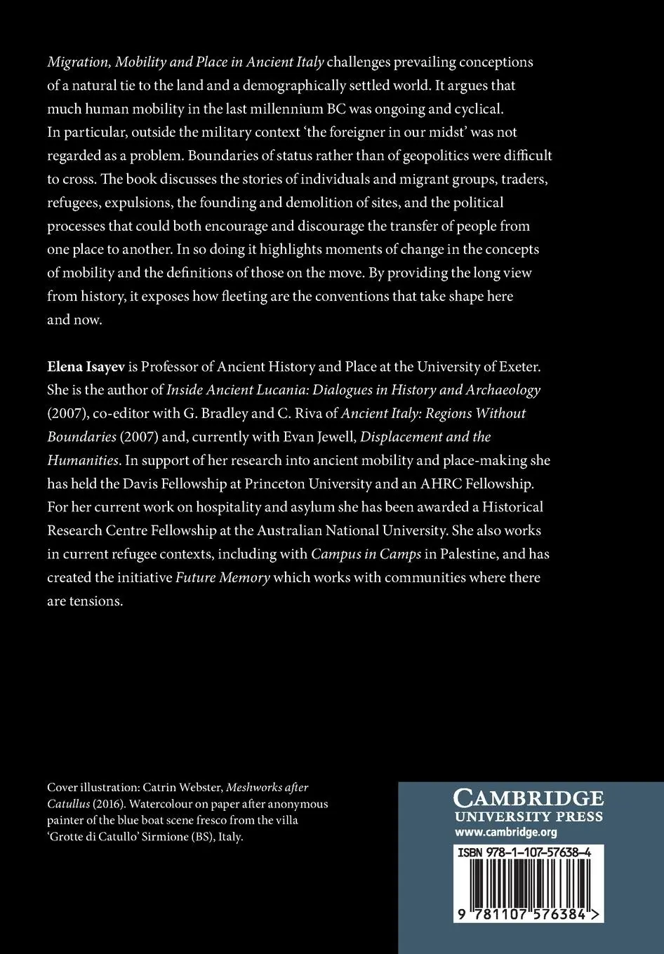Rückseite: 9781107576384 | Migration, Mobility and Place in Ancient Italy | Elena Isayev | Buch