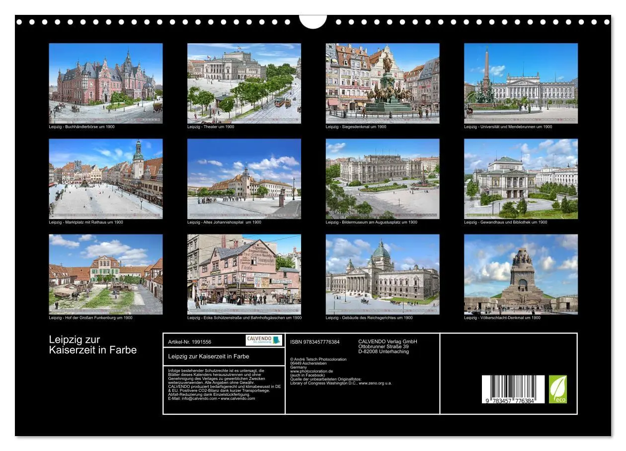 Bild: 9783457776384 | Leipzig zur Kaiserzeit in Farbe (Wandkalender 2026 DIN A3 quer),...