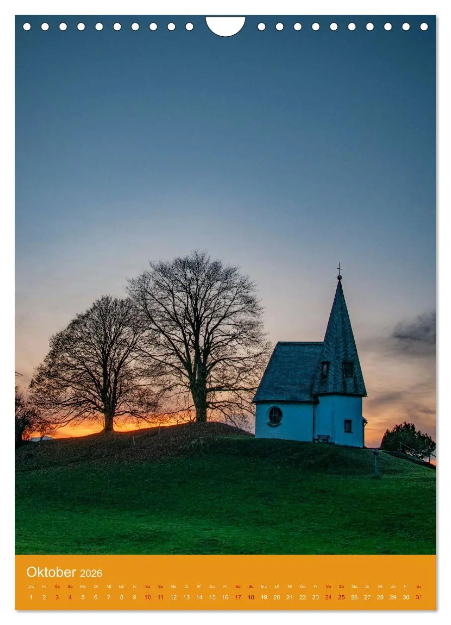 Bild: 9783516316384 | Malerische Kirchen und Kapellen (Wandkalender 2026 DIN A4 hoch),...