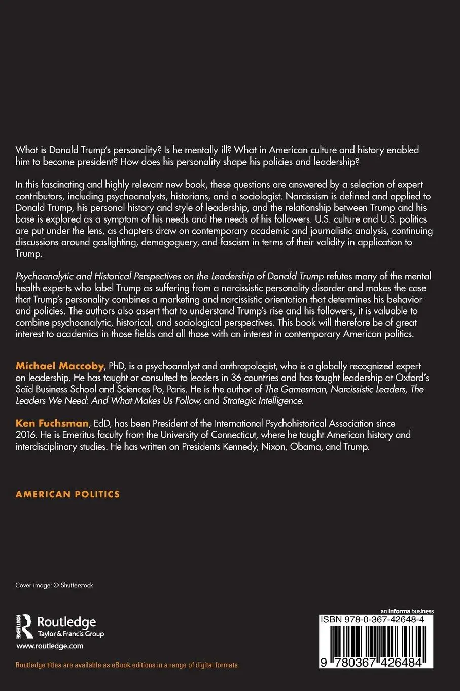 Rückseite: 9780367426484 | Psychoanalytic and Historical Perspectives on the Leadership of...