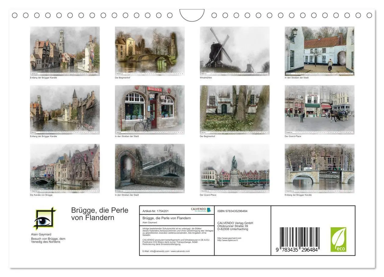 Bild: 9783435296484 | Brügge, die Perle von Flandern (Wandkalender 2025 DIN A4 quer),...