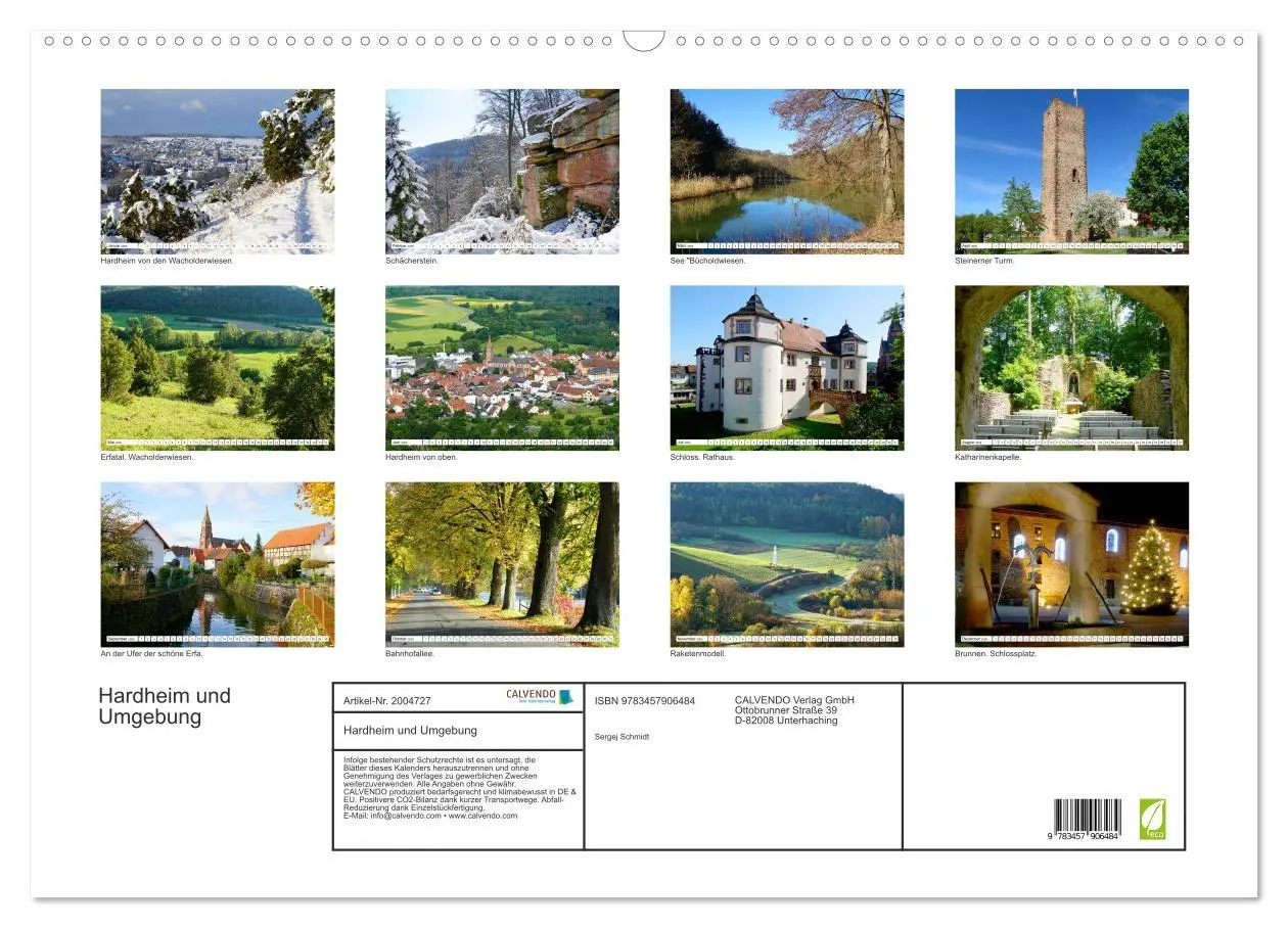 Bild: 9783457906484 | Hardheim und Umgebung (Wandkalender 2026 DIN A2 quer), CALVENDO...