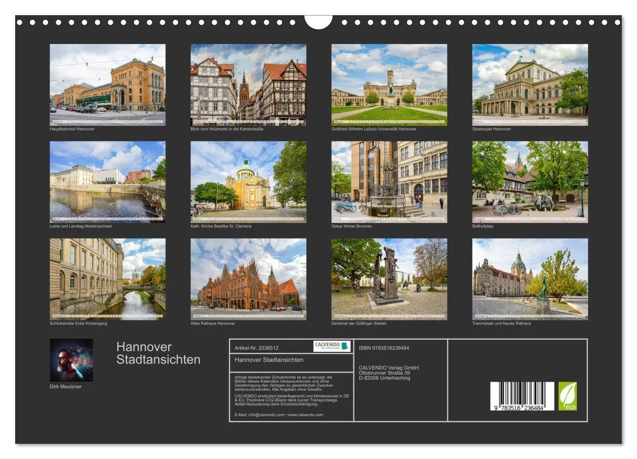 Bild: 9783516236484 | Hannover Stadtansichten (Wandkalender 2026 DIN A3 quer), CALVENDO...