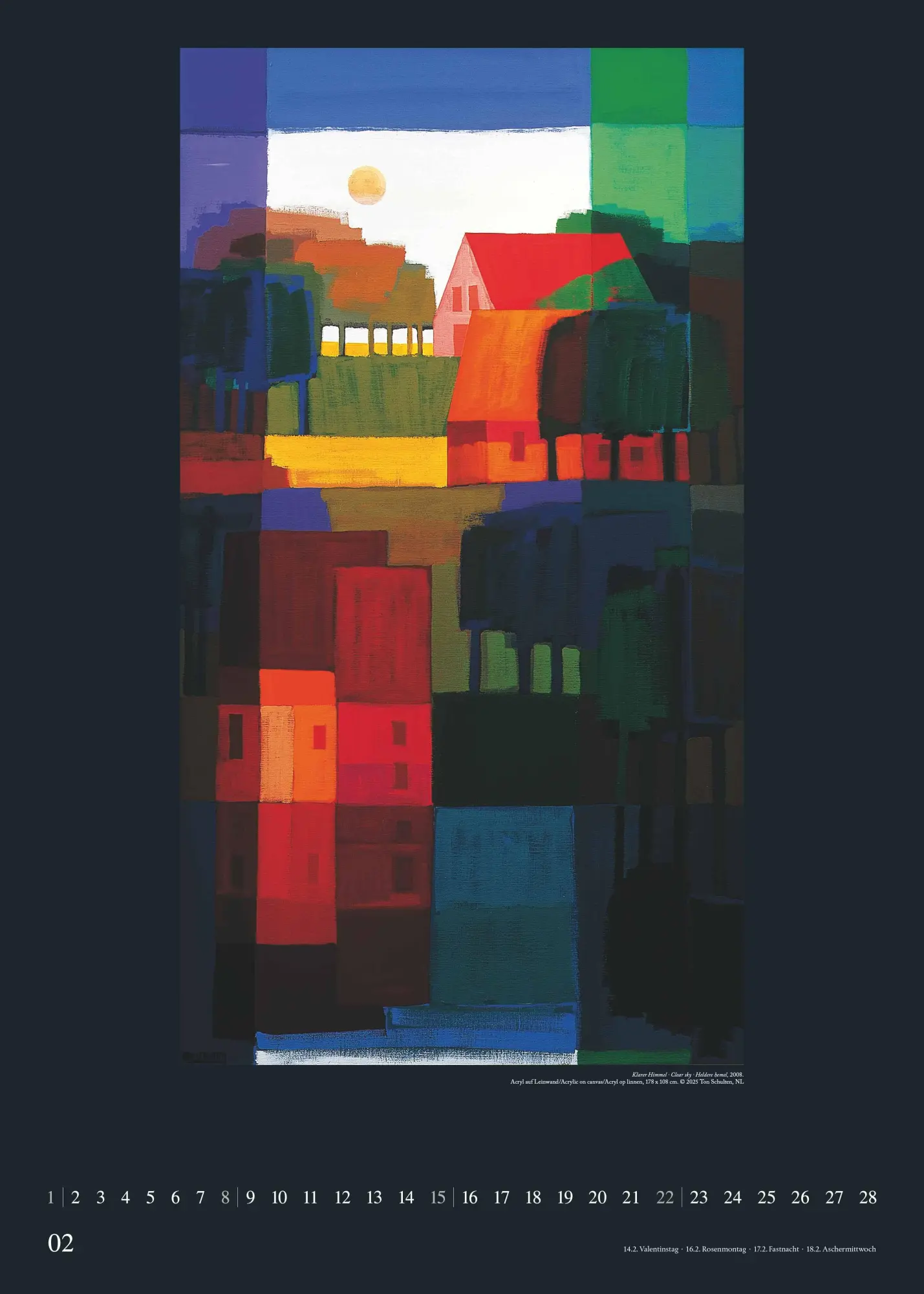 Bild: 4069095006584 | Ton Schulten 2026 - Kunst-Kalender - Poster-Kalender - 50x70 | 14 S.