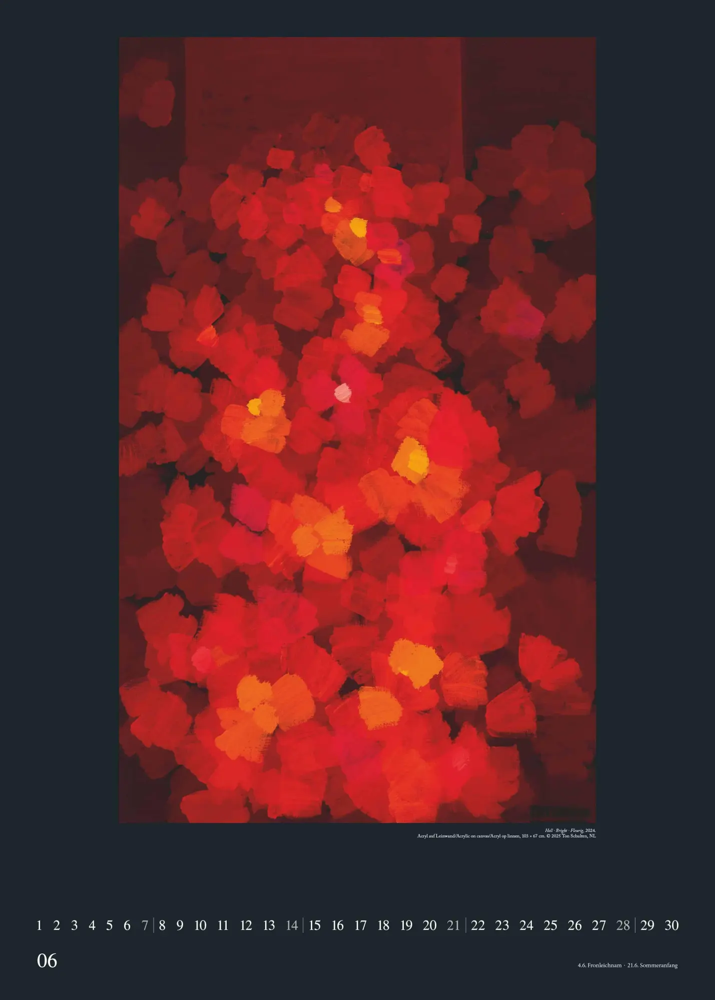 Bild: 4069095006584 | Ton Schulten 2026 - Kunst-Kalender - Poster-Kalender - 50x70 | 14 S.