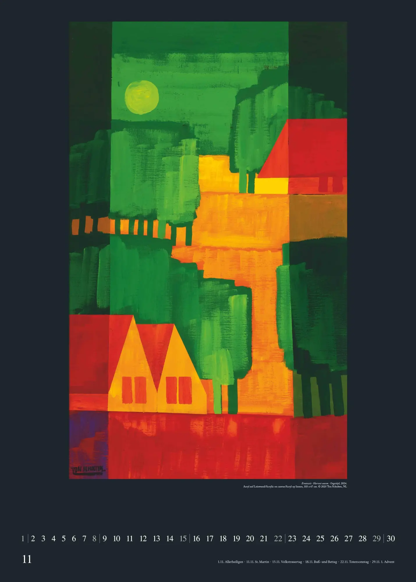 Bild: 4069095006584 | Ton Schulten 2026 - Kunst-Kalender - Poster-Kalender - 50x70 | 14 S.