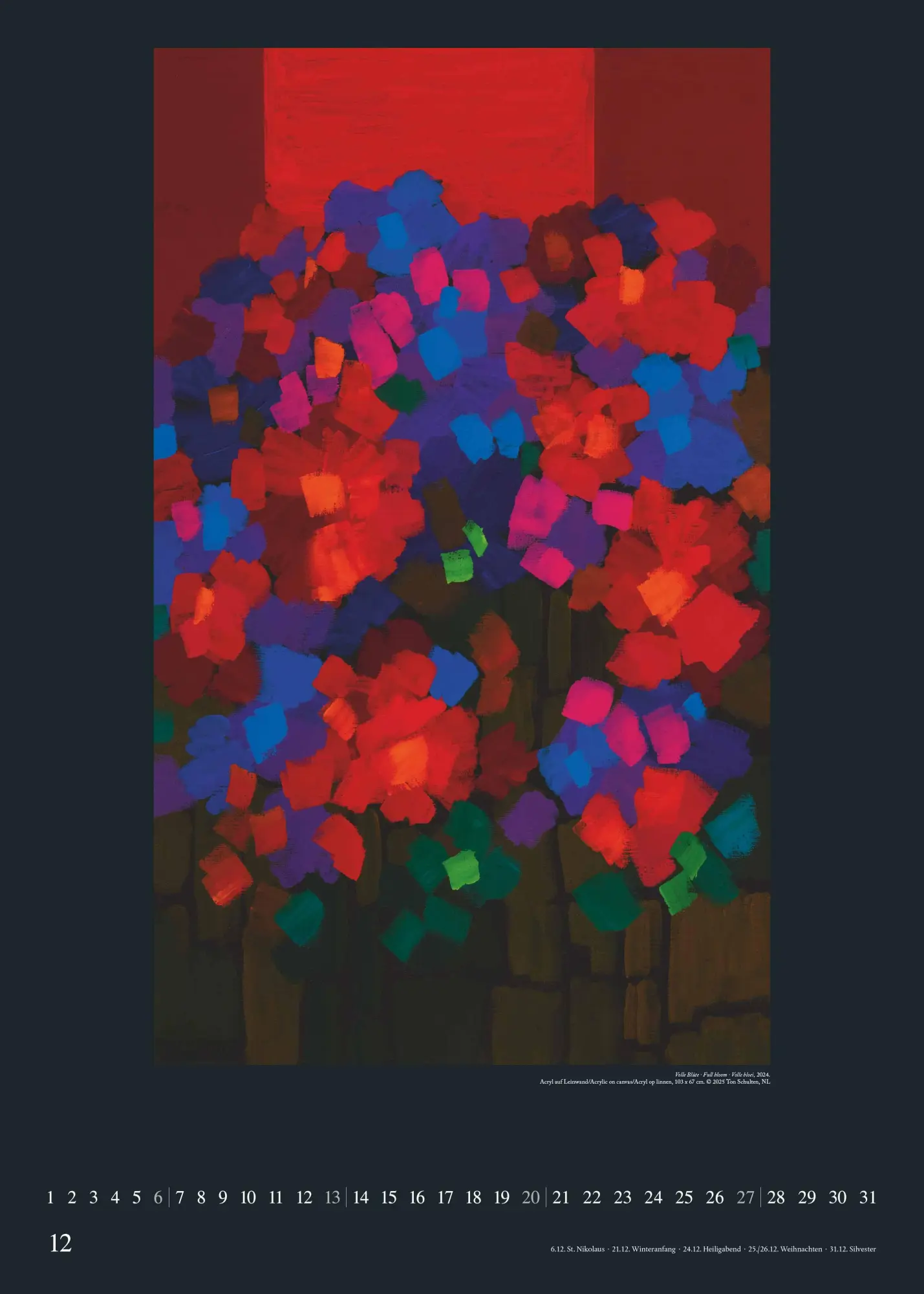 Bild: 4069095006584 | Ton Schulten 2026 - Kunst-Kalender - Poster-Kalender - 50x70 | 14 S.